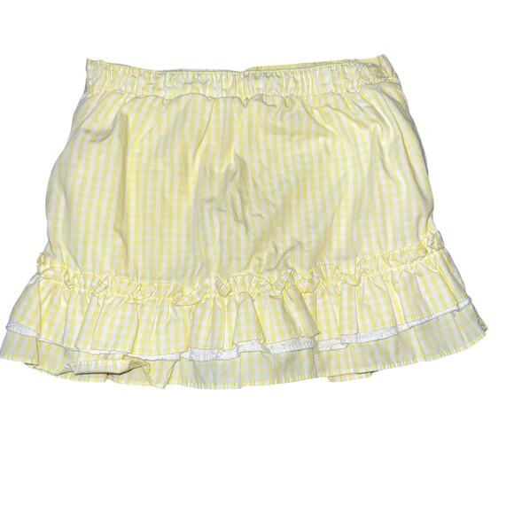 Strawberry Shortcake Y2K yellow and pink ruffled tiered gingham girls skirt 4T - Picture 2 of 6